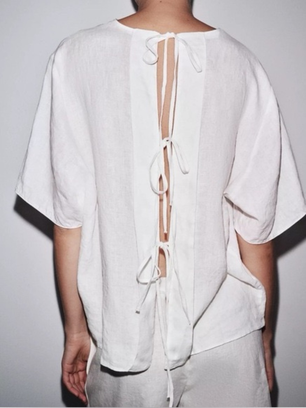 Zara open back tie top medium NWT
